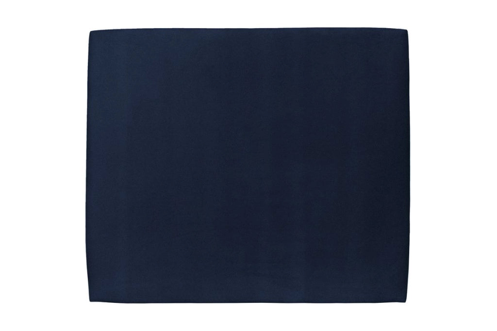 Testiera in tessuto in velluto blu oceano liscio L140 cm