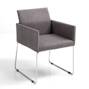 Set 2 sedie in tessuto color grigio cm. L55xP60xH80