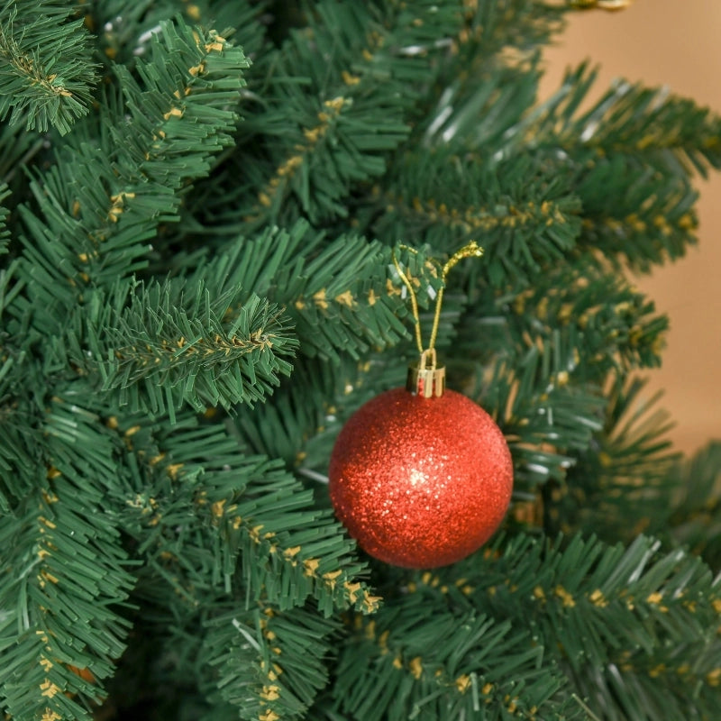 Albero di Natale artificiale, pino da 180 cm con 724 rami, supporto in metallo per uso interno.