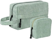 Borsa da toilette in corduroy per donne