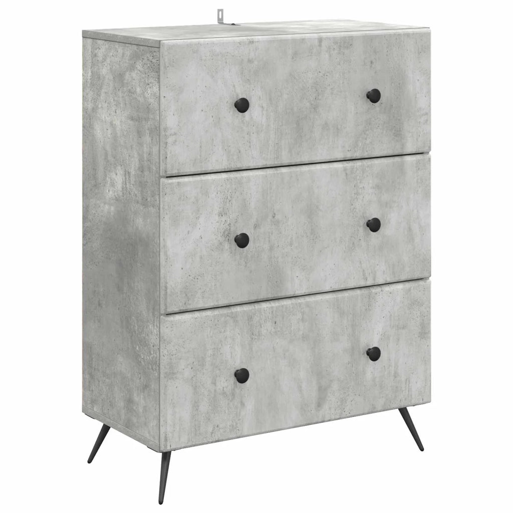 Mobile con Cassetti Grigio Cemento 66 x 34,5 x 90 cm