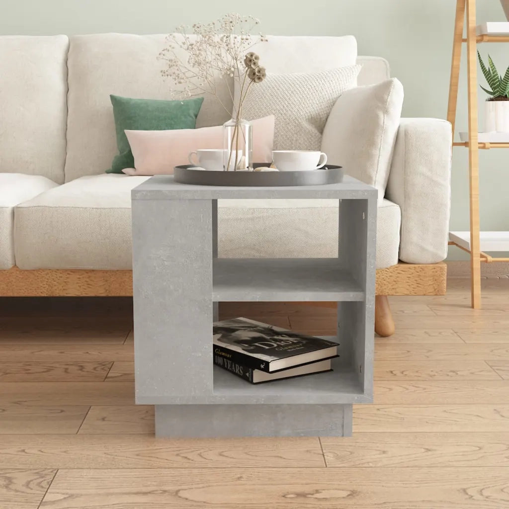 Tavolino Salotto Grigio Cemento 40x40x43 cm Legno Multistrato cod mxl 62596