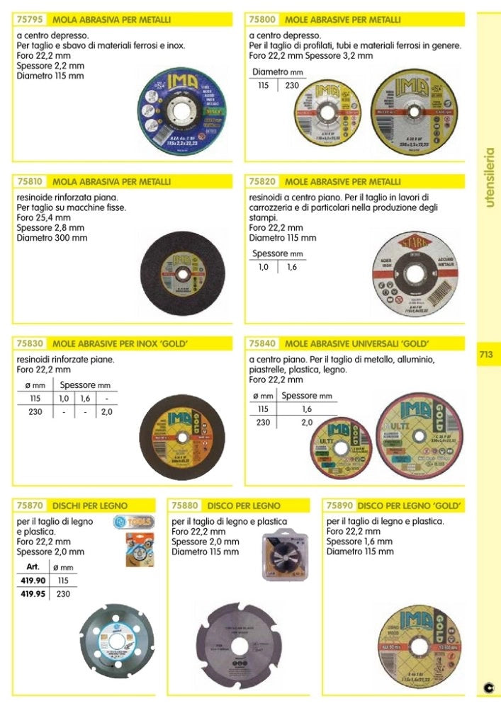 15pz disco x tronc.ferro ima diametro 300x2,8 cod:ferx.31507