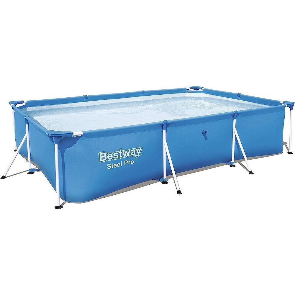Trade Shop - Piscina Con Bordi Rettangolare 3300lt Fuori Terra Steel Pro 300x201x66 Cm 56404 -