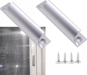 Set di manubriio per finestra a mano - 2 pezzi - Argento 90 mm - Inclusi viti