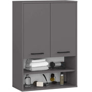 Mobile bagno sospeso AKORD FIN H934 W64 Grigio Grafite 2 ante 64x94x30 cm