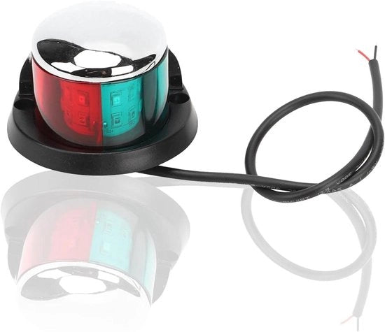 Luce di Navigazione per Barche Portatile 12 V Segnale di Emergenza Lampada LED per Pontoni, Barche e Navicelle con Fonte di Alimentazione LED Rotta
