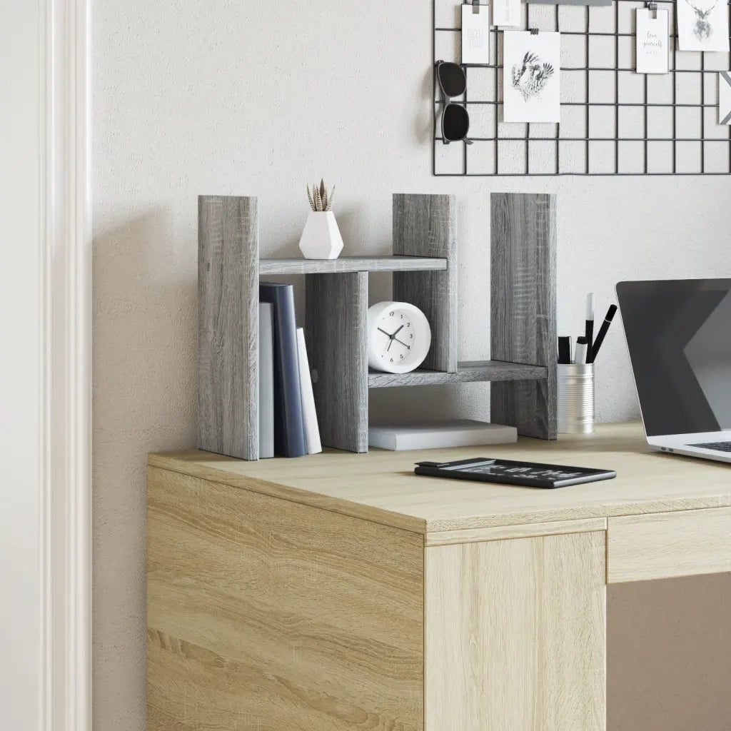 Organizer Scrivania Grigio Sonoma 34,5x15,5x35,5 cm Multistrato 848057