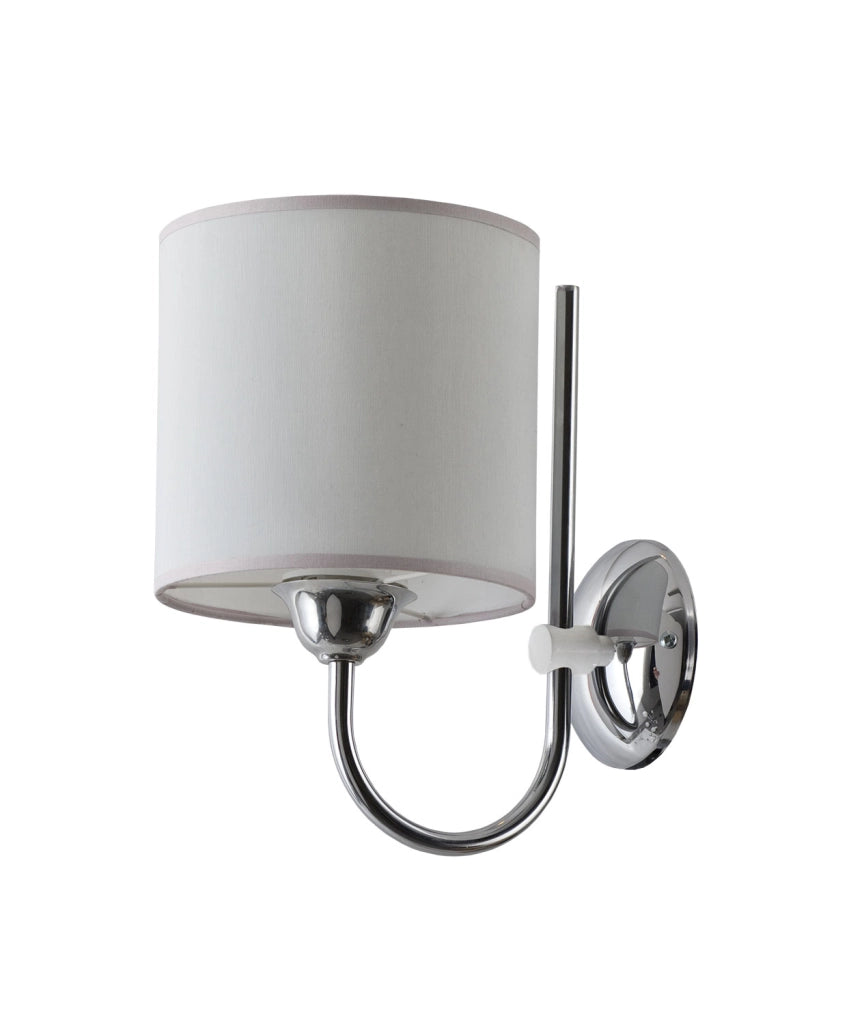 Applique classica cromata paralume grigio 1xE27 15W Jupiter