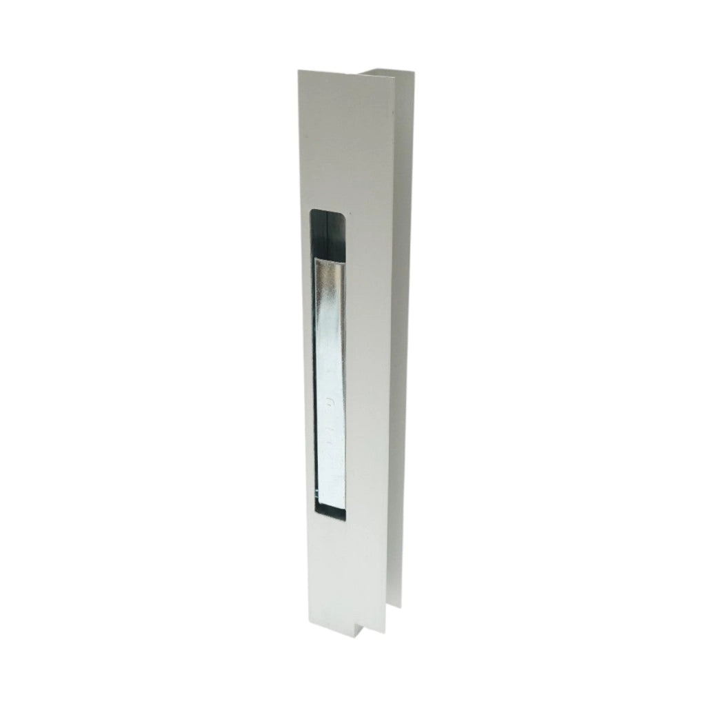 Chiusura interna per portellone con asta in alluminio, maniglia in acciaio zincato 400 mm
