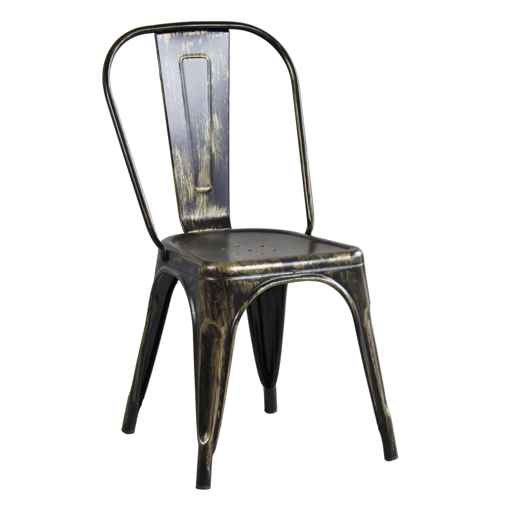 Sedia per Sala da Pranzo Industrial in Acciaio cm 35x45x85 - METAL