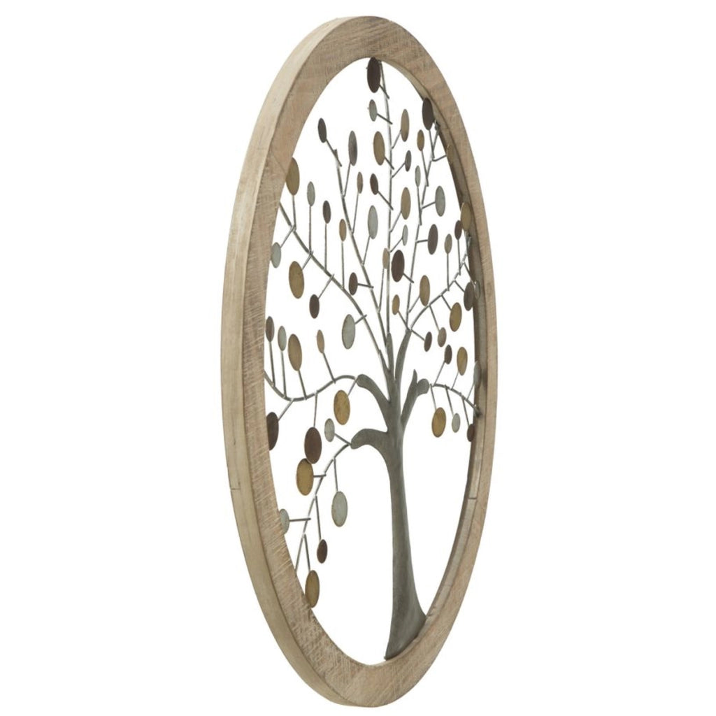Decorazione in Metallo 3D Albero 9, Marrone, Metallo, 61x1,8x61 cm