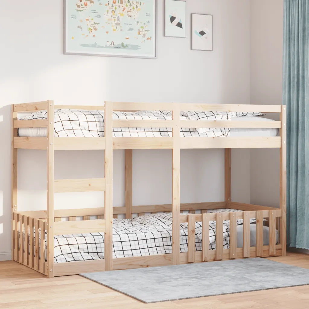 Letto a Castello 90x200 cm in Legno Massello di Pino