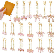 Set di Chiavi a Cappello da 36 - Chiavi a Cappello Rosa - Chiavi a Cappello con Anelli - Accessori per Chiavi a Cappello - Progetto Sostenibile - Chiavi a Cappello Carine - Charms per Borsa