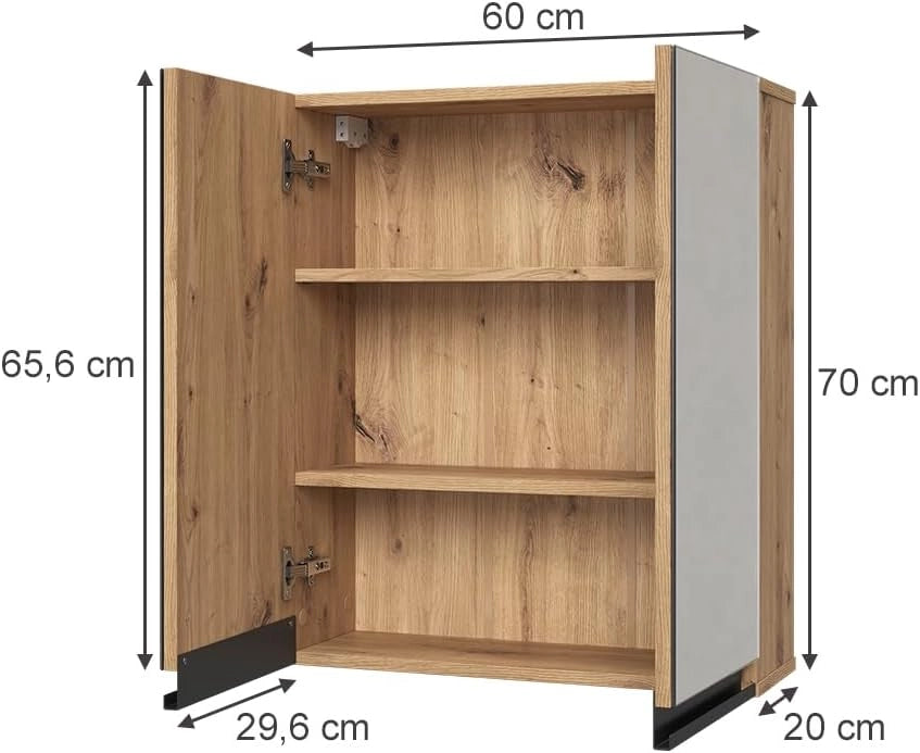 Specchio contenitore bagno Torren, Artigiano, 60 x 70 cm, si distingue per funzionalità ed estetica
