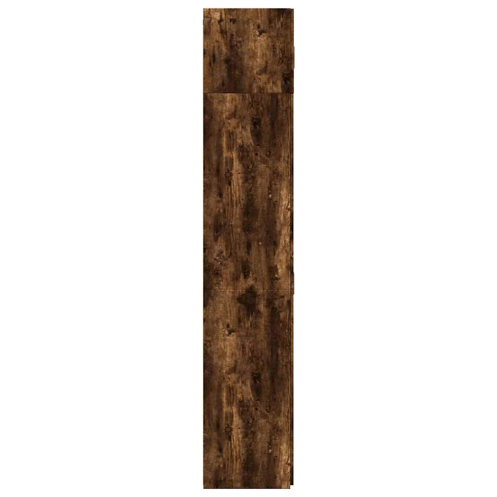 Mobile contenitore alto in legno composito 70 x 42,5 x 225 cm salvaspazio stile contemporaneo legno di rovere affumicato 02_0055584