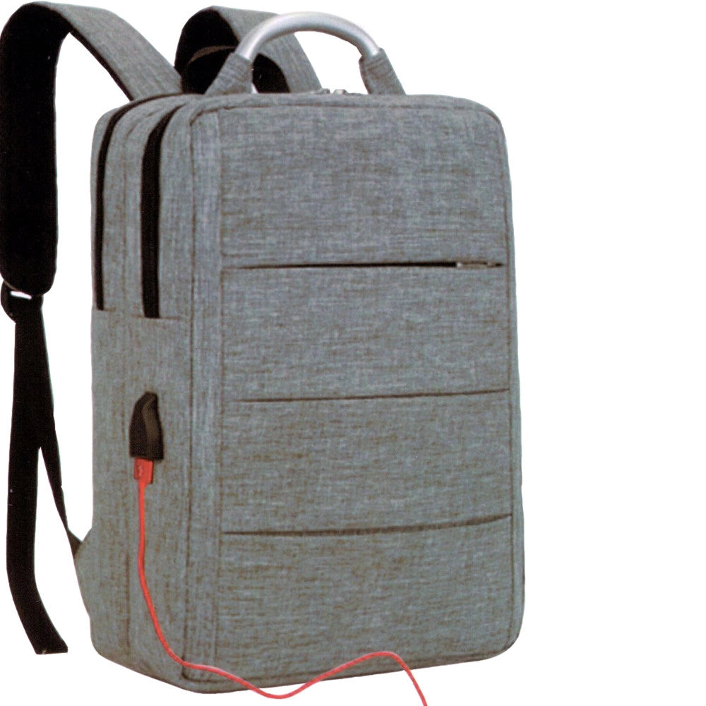 Trade Shop - Zaino Zainetto Cartella Per Notebook Pc Portatile 15,6" Con Presa Usb Da Viaggio -