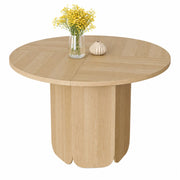 Tavolo da pranzo 4-6 posti con piano rotondo - per sala da pranzo - in MDF - rovere - Diametro 120 cm
