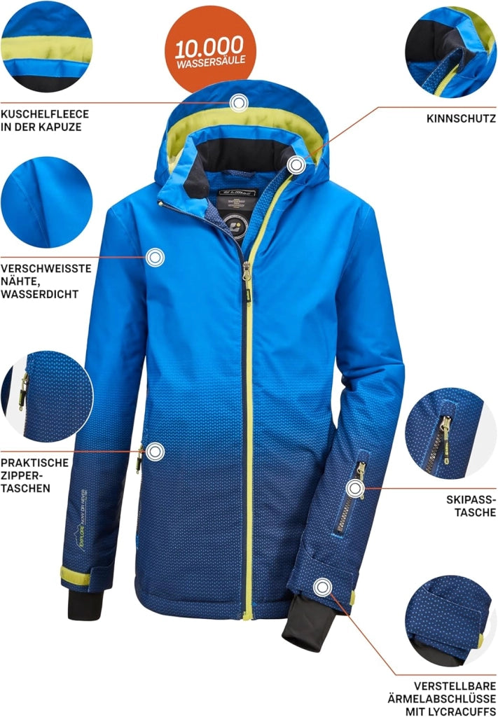 Killtec Lynge Bys Jckt E Giacca funzionale/giacca outdoor con cappuccio e paraneve Bambini e ragazzi