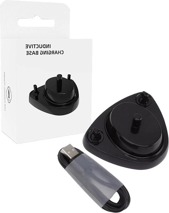 Basis Induttiva per Spazzola Dentale Elettrica - Caricatore USB con Cavo di Ricarica - Nero.