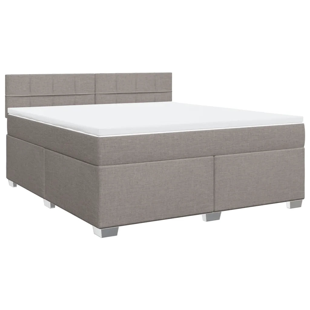 Giroletto a Molle con Materasso Tortora 180x200 cm in Tessuto 3288271