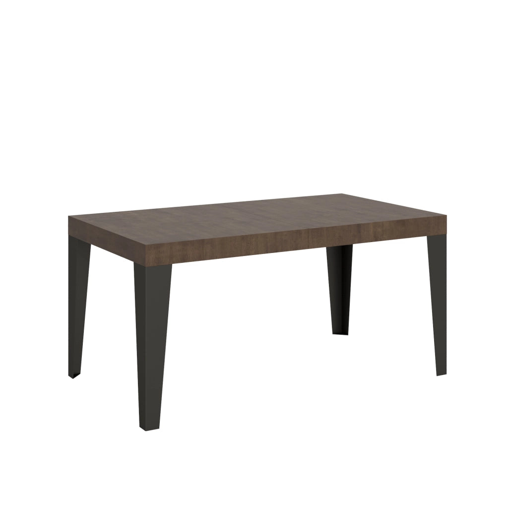 Tavolo allungabile 90x160/420 cm Flaris Noce telaio Antracite