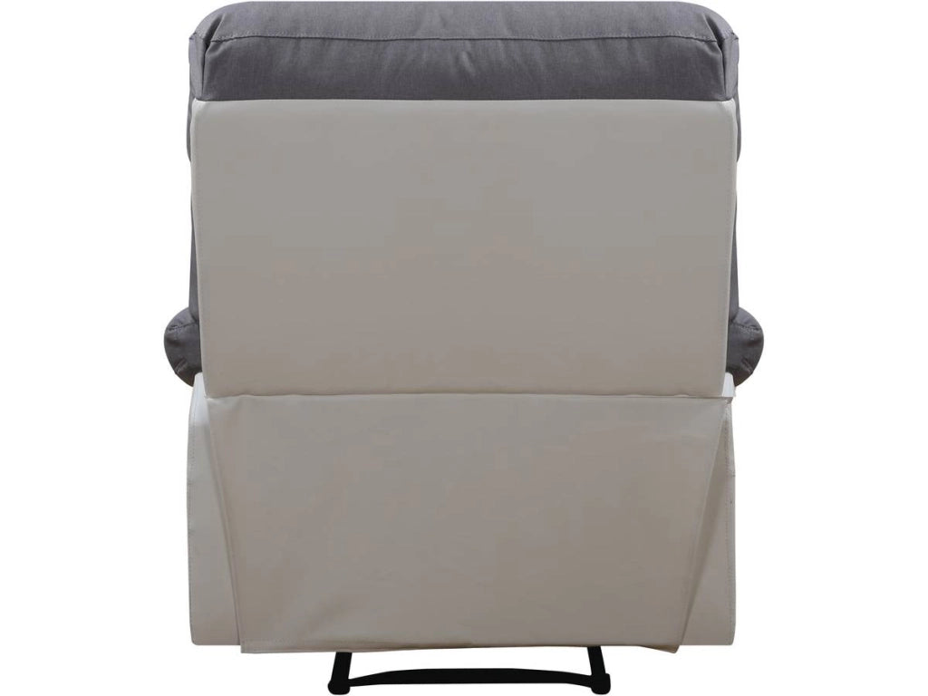 Poltrona relax "Lincoln"- Bianco/ Grigio chiaro
