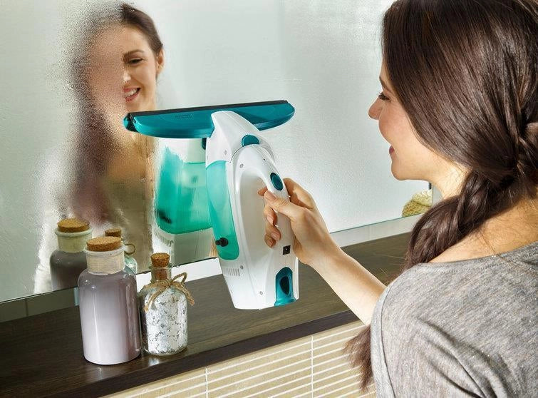 Leifheit 51003 pulitore di finestra elettrico Blu, Bianco