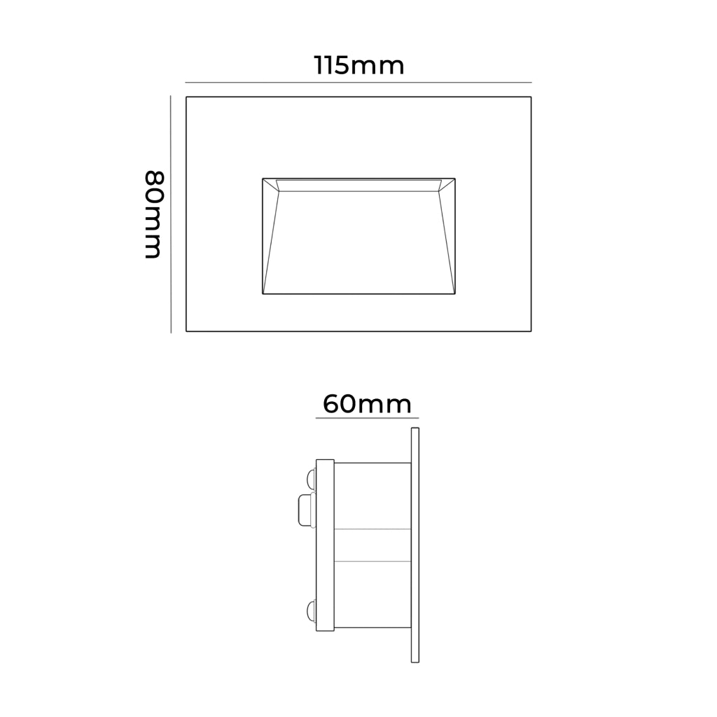 FARETTO LED SEGNAPASSO DA INCASSO IP65 5W NERO CON CCT SWITCH - ILLUMINAZIONE EFFICIENTE PER SCALE VIALI GIARDINI E TERRAZZI