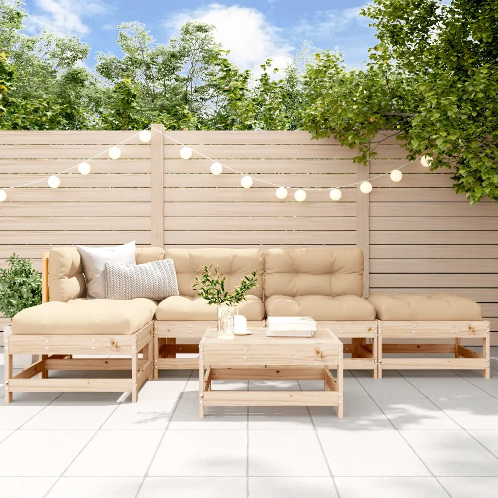 Set Salotto da Giardino 6 pz in Legno Massello di Pinocod mxl 70220