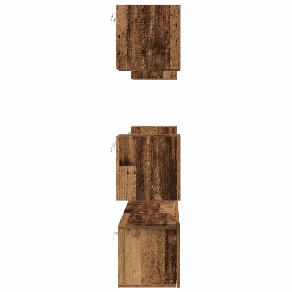 vidaXL Set mobile TV 7 pcs Legno vecchio 60 x 30 x 30 cm