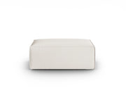 Cosmopolitan Design - Pouf "Mackay" in velluto strutturato avorio 