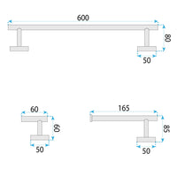 Set Accessori Da Bagno Ari Black 4 Pezzi