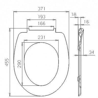 Sedile WC sedile WC premium coperchio WC con cerniera regolabile con meccanismo di chiusura ammortizzata per bagno di famiglia 19_0000720