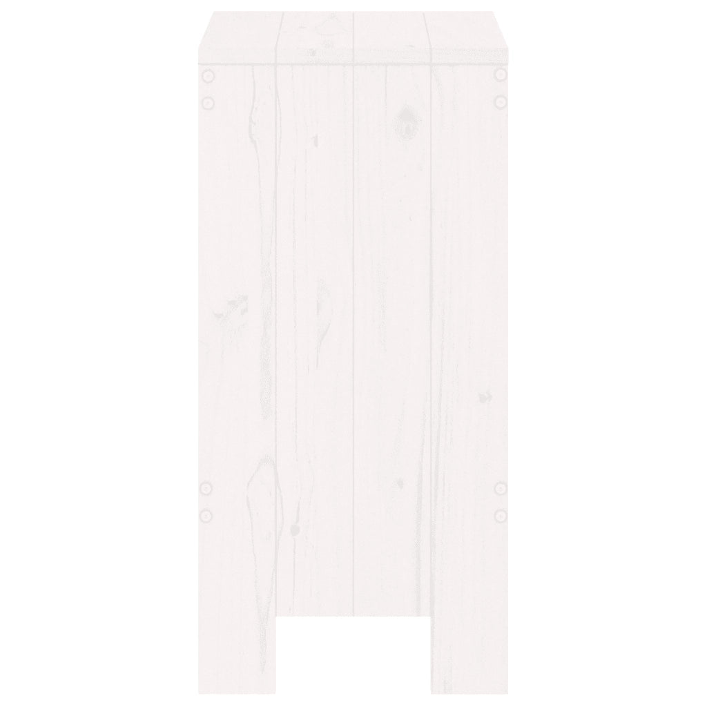 Sgabelli da Bar 2 pz Bianchi 40x36x75 cm Legno Massello di Pino 825346