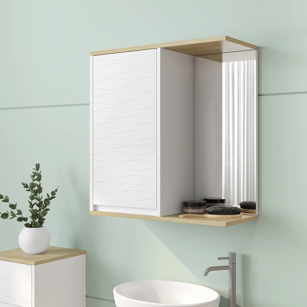 Vicco Mobile a specchio per il bagno Bianco 60 x 63 cm con specchio