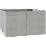 Tenda di Ricambio per Gazebo, Set da 4 Pezzi, per Gazebo da 3x4m, 352x205cm, Grigio Chiaro