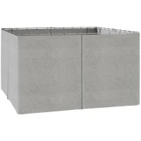 Tenda di Ricambio per Gazebo, Set da 4 Pezzi, per Gazebo da 3x4m, 352x205cm, Grigio Chiaro