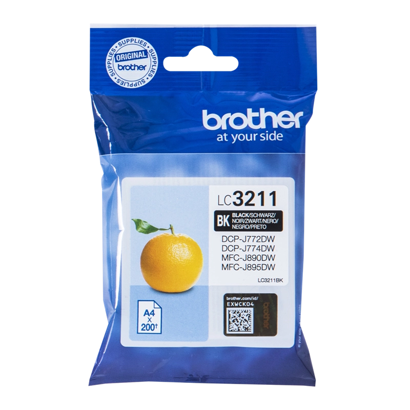 Brother LC3211BK cartuccia d'inchiostro 1 pz Originale Resa standard Nero