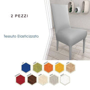 Trade Shop - 2 Pz Coprisedia In Tessuto Elasticizzato Copri Schienale Vari Colori Lavabile -