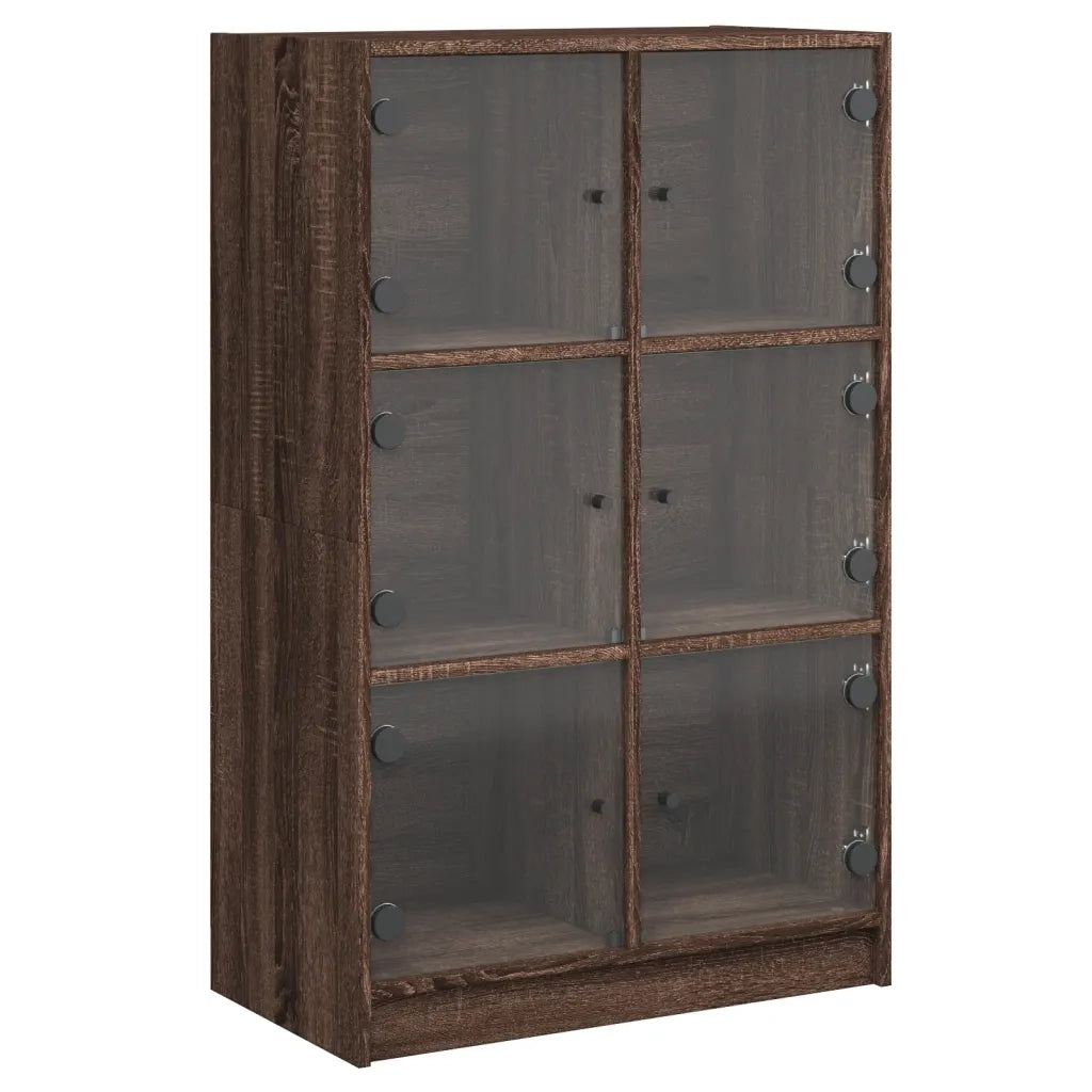Credenza con Ante Rovere Marrone 68x37x109 cm Legno Multistrato