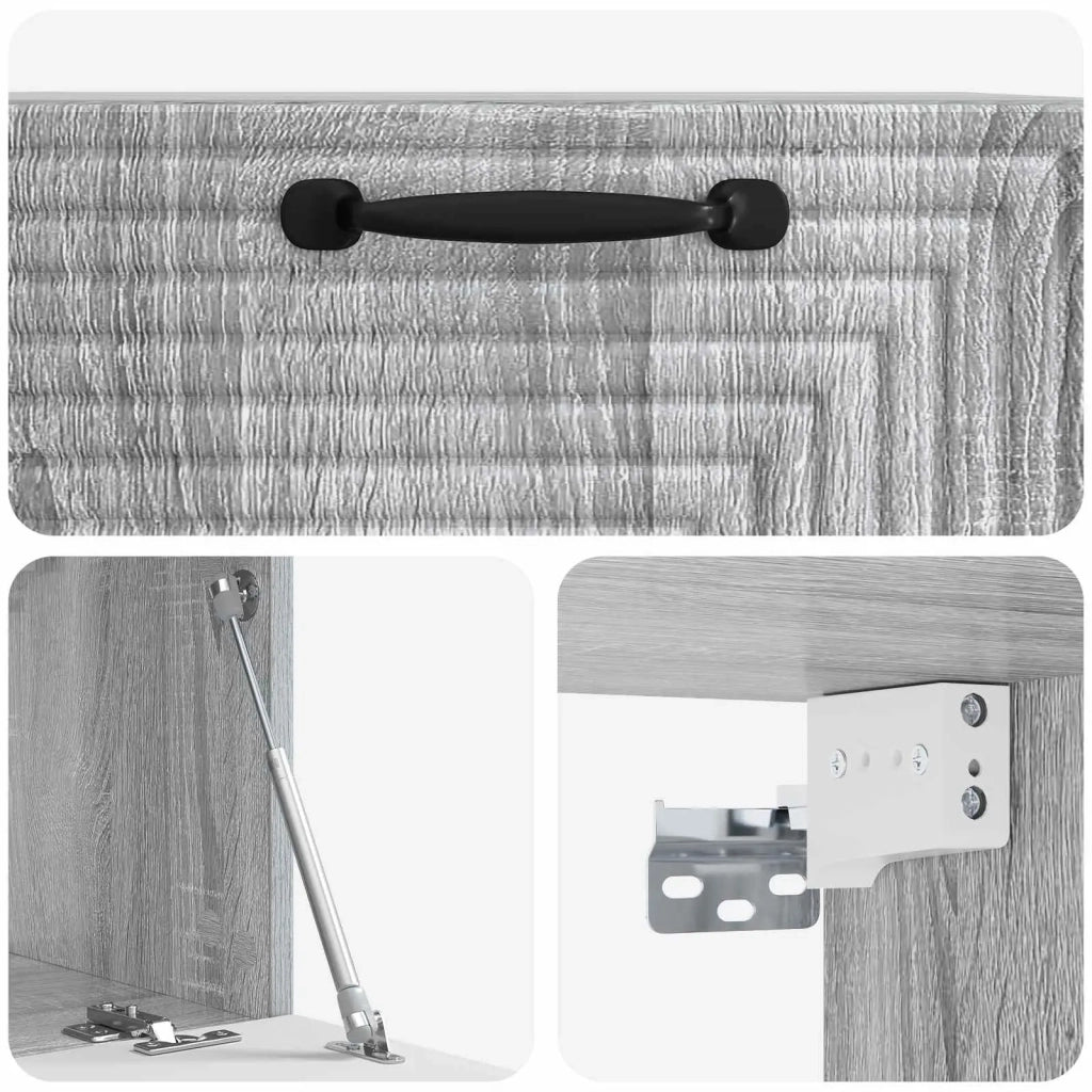 Mobile Porta TV da Muro Grigio Sonoma 59,5 x 31 x 30 cm