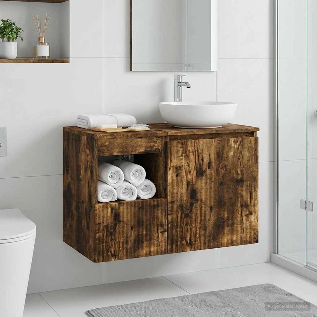 Mobile da Bagno Rovere Fumo 30 x 44,5 x 50 cm 890507