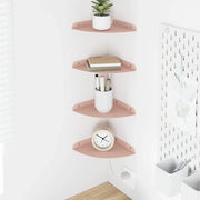 Mensola sospesa con lo scaffale 4 pcs Rosa 18 x 18 x 2 cm