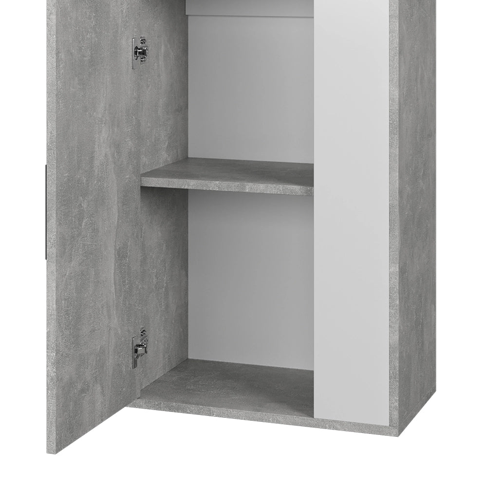 Vicco Scaffale a muro Cemento/Bianco 50.1 x 78.4 cm con 2 scomparti