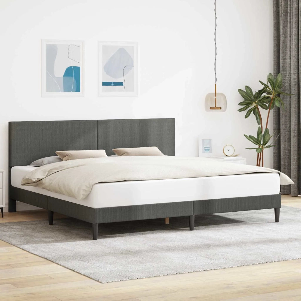 Struttura del letto Grigio Scuro 180 x 200 cm Tessuto in Cords 42027741