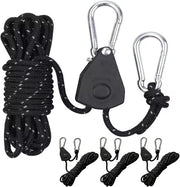 Set di Corda Reflettente per Tenda e Ombrello da 4 pezzi con Chiavi a Corda