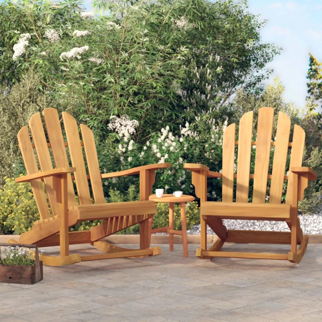 Sedie Dondolo Adirondack Giardino 2pz 79x100x103 Massello Teak 3154928