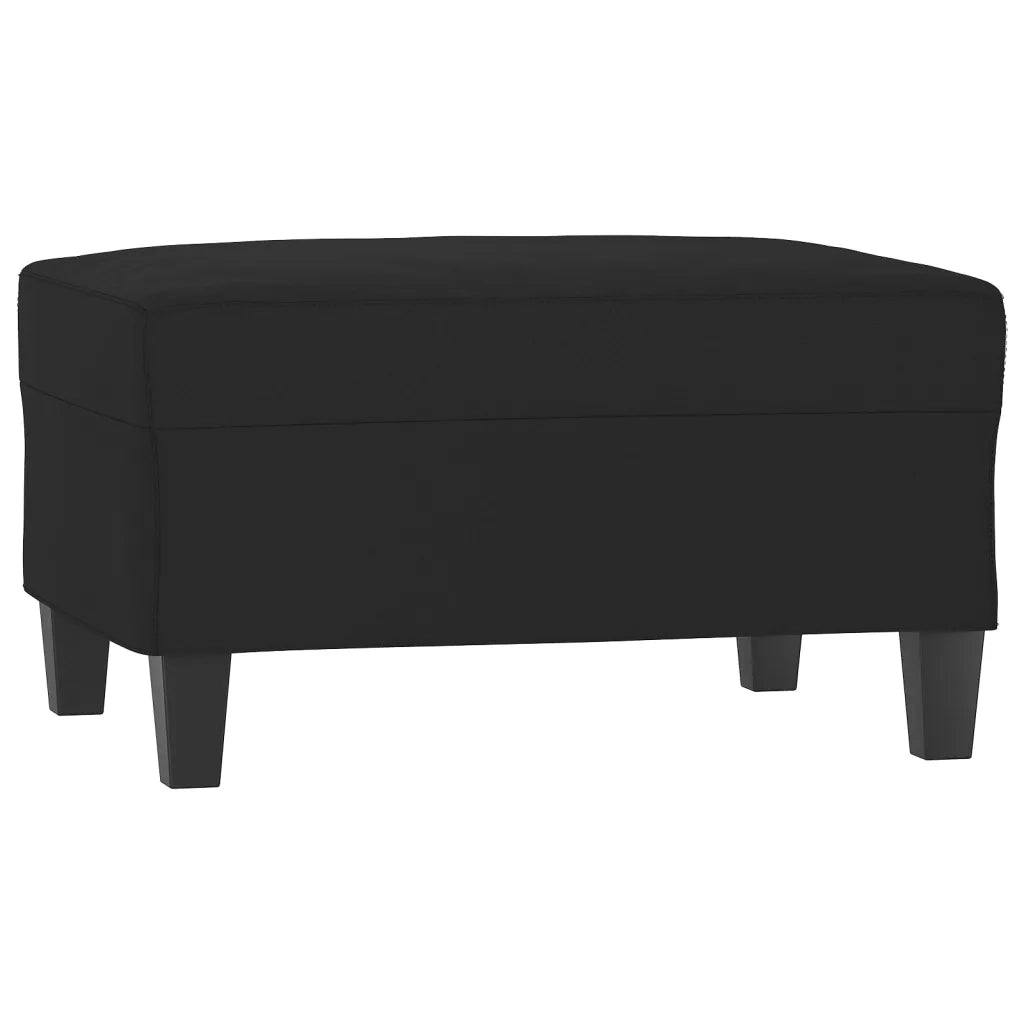 Poggiapiedi Nero 70x55x41 cm in Tessuto Microfibra 349364