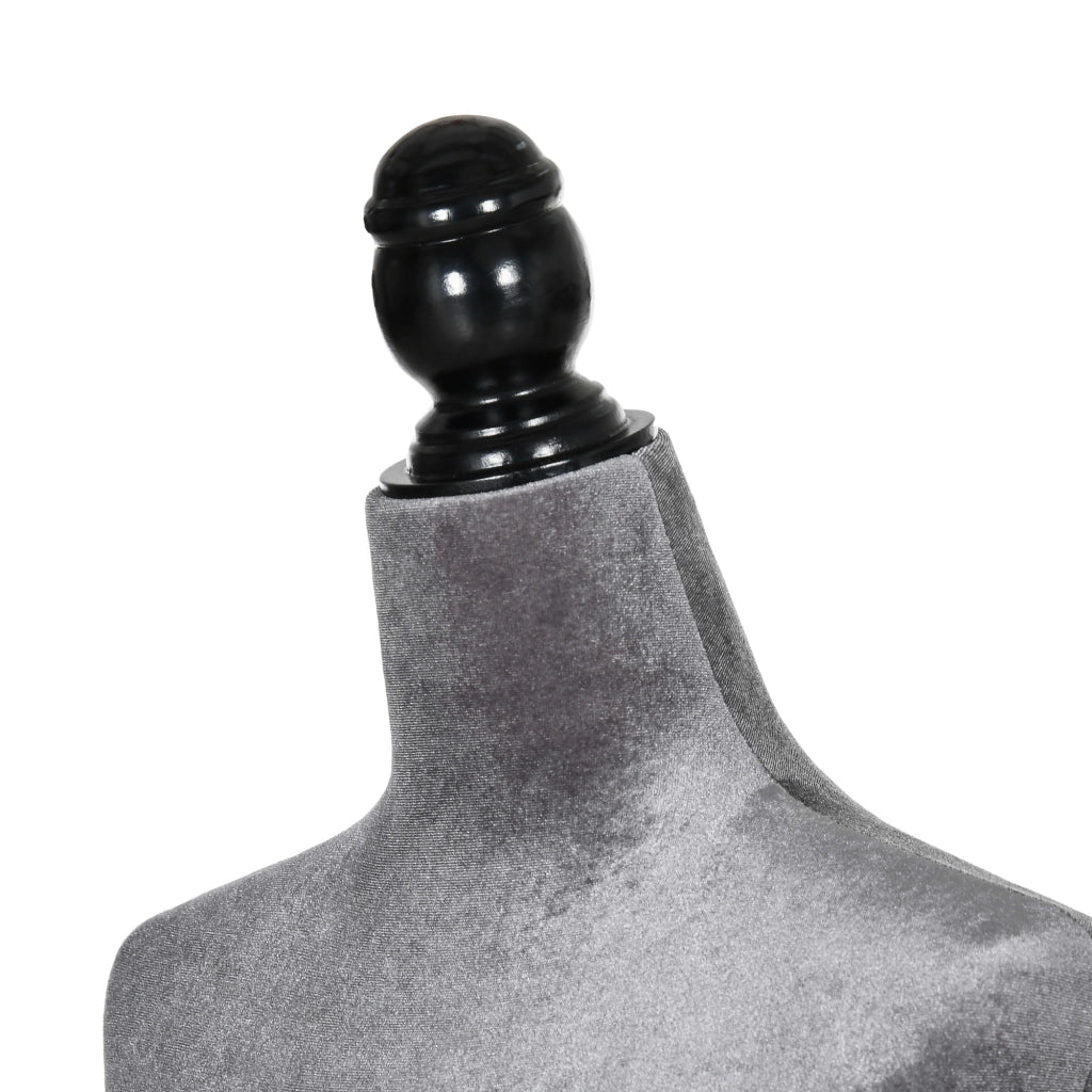 Manichino da Sarto Regolabile ¨C zephmum ¨C Grigio 130-168 cm con Treppiedi in Legno